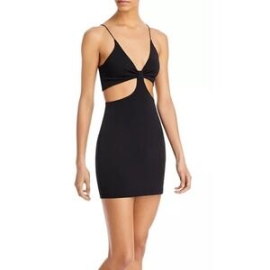 Alice + Olivia Havana Mini Cutout Dress Black Bodycon Strappy Size 12
